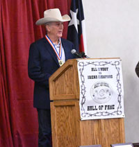Amy Farmer Accepting for her Dad